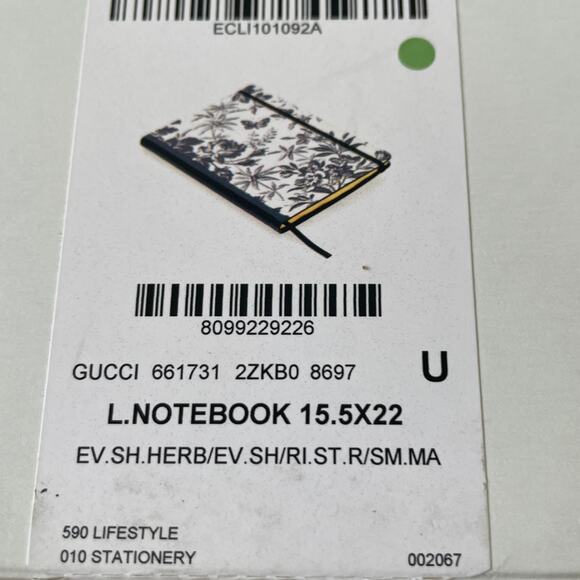 GUCCI 2022 Large Herbarium Print Notebook Butterfly Stationery Note Memo BNIB - Picture 15 of 16